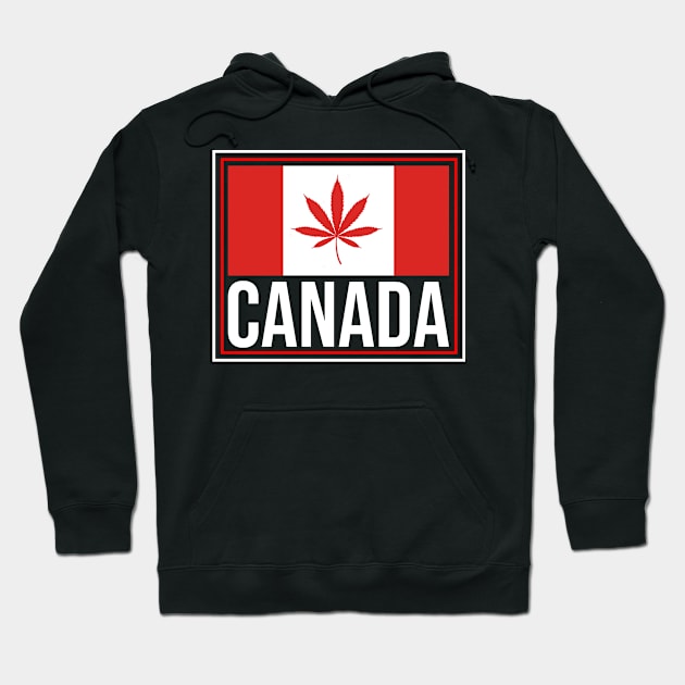 Canada Flag. Cool Canadian Roots. Canadian Weed Farmer Hoodie by Jakavonis